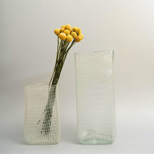 Checkered Glass Vase