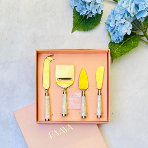 Cheese Knives, Set Of 4 - Mother of Pearl