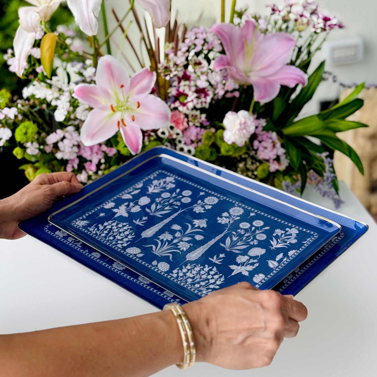 Royal Malabar Metal Rectangle Tray