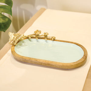 Wooden Oval Platter - Assame Autumn