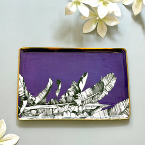 Metal Rectangle Tray - Banana Noir