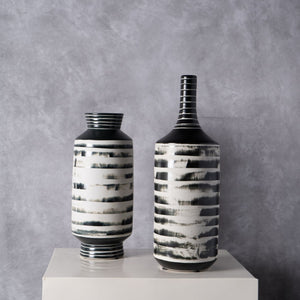 Shuka Stripes Ceramic Vase