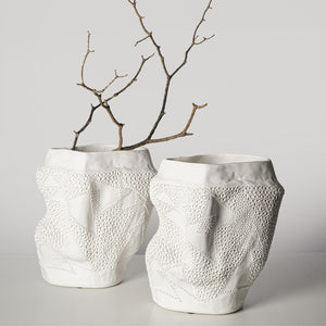 Hardy lace Ivory Ceramic Vase