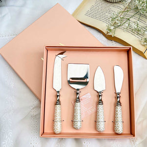 Cheese Knives, Set of 4 - Handloom Harmony