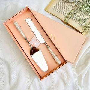 Cake Server & Knife Duo - Handloom Harmony