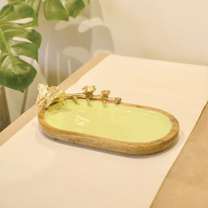 Wooden Oval Platter - Assame Spring