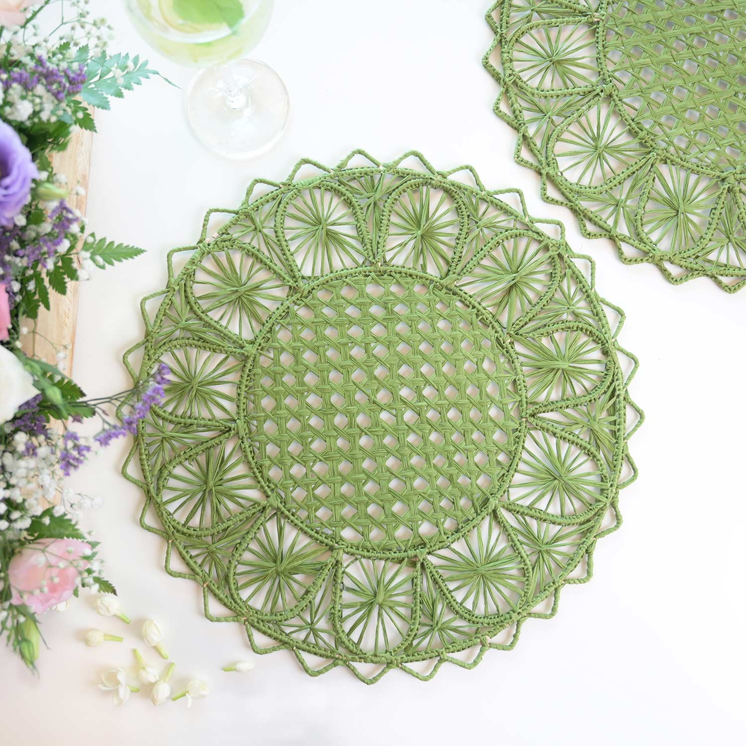 Raffia Table Mat - Set of 2
