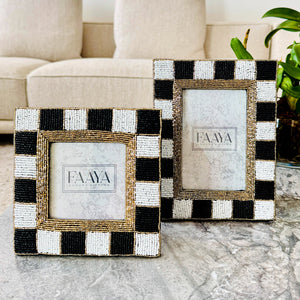 Stripe Embroidered Frame, Set of 2 - Timeless Mumbai