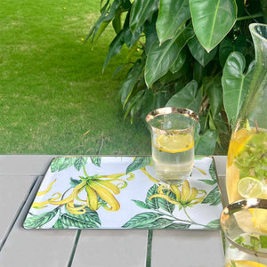 Serving Tray, Small Rectangle - Borneo Botanicals, Citrine