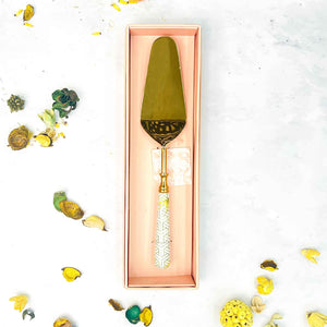 Single Cake Server - Borneo Botanicals, Citrine