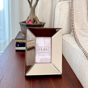 Bevelled Mirror photo Frame - Champagne Bronze