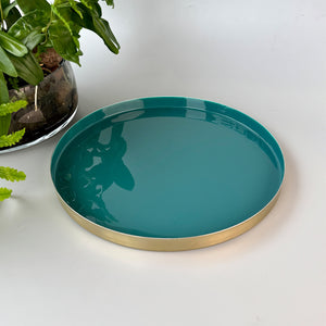 Metal Round Tray - Jade