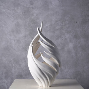 Willow Swirl Ivory Ceramic Vase