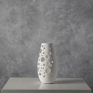 Ether Egg Ivory Ceramic Vase Tall