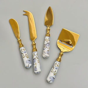 Cheese Knives, Set of 4 - Ethnic Chintz
