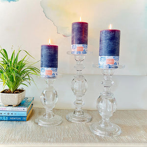 Glass Candle Holder - Victorian