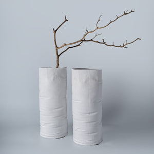 Denim Ivory Ceramic Vase