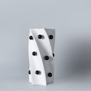 Orbital Twist Ceramic Vase