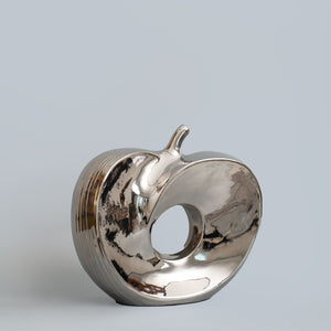 Ethereal Pewter Apple Sculpture