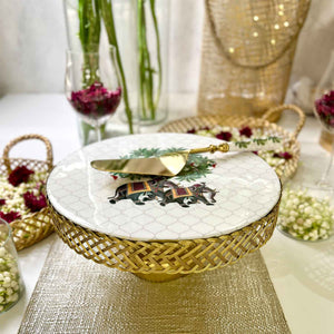 Cake Stand With Server Gift Set - Rambagh Regalia