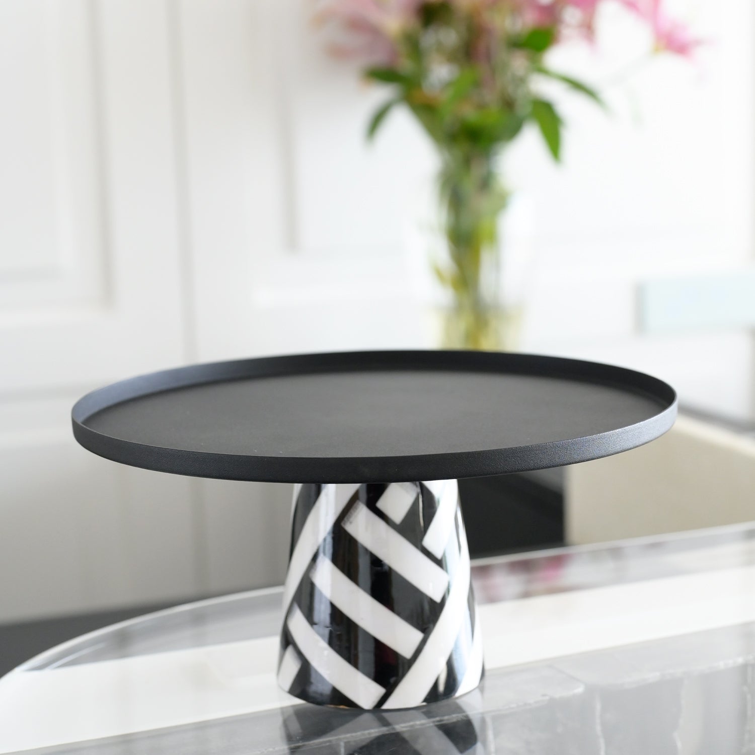 Metal Cake Stand, Large Uma Black