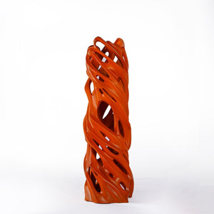 Saffron Wave Ceramic Vase
