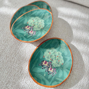 Mini Oval Plates, Set of 4 - Royal Rambagh