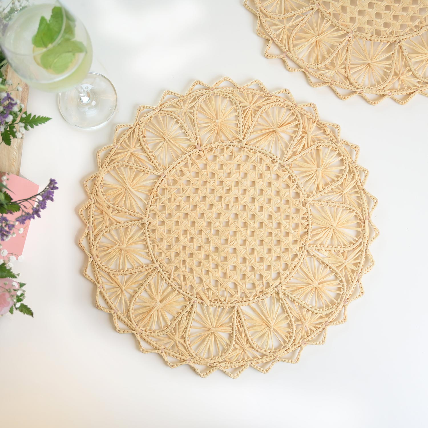 Raffia Table Mat - Set of 2