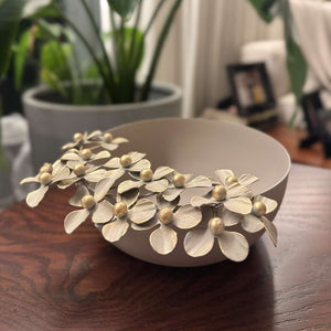 Metal Bowl - Ivory Bloom