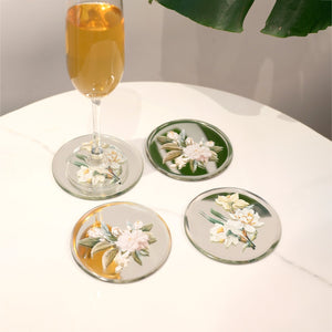 Mirror Round Coasters - Lisbon Summer