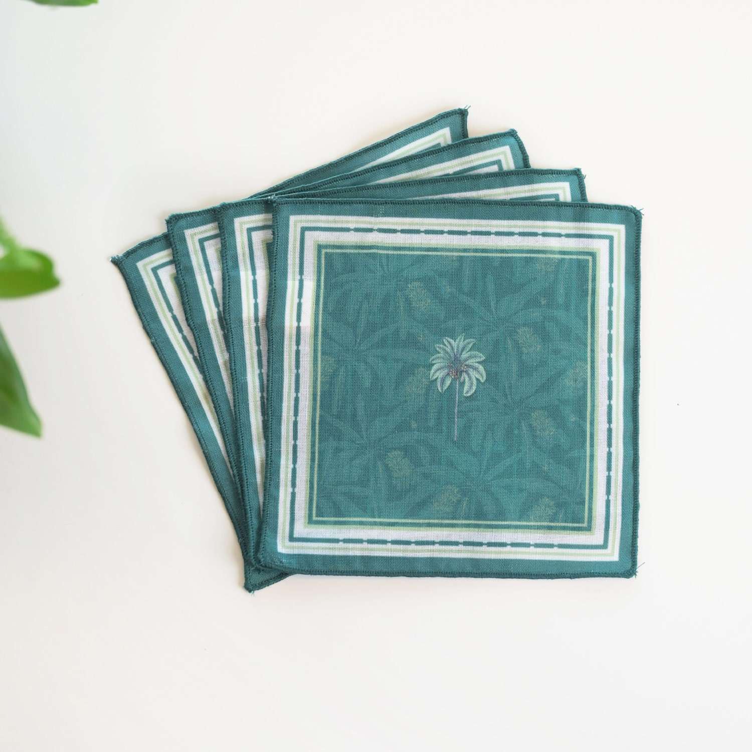Printed Cocktail Napkins - Set of 4