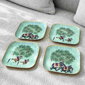 Square Quarter Plates - Set of 4 - Rambagh Pearl