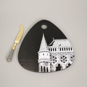 Wooden Cheeseboard with a Knife - Timeless Mumbai