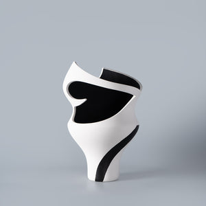 Monochrome Twist Ceramic Vase