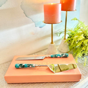 Cake Server & Knife Duo - Chilean Deco