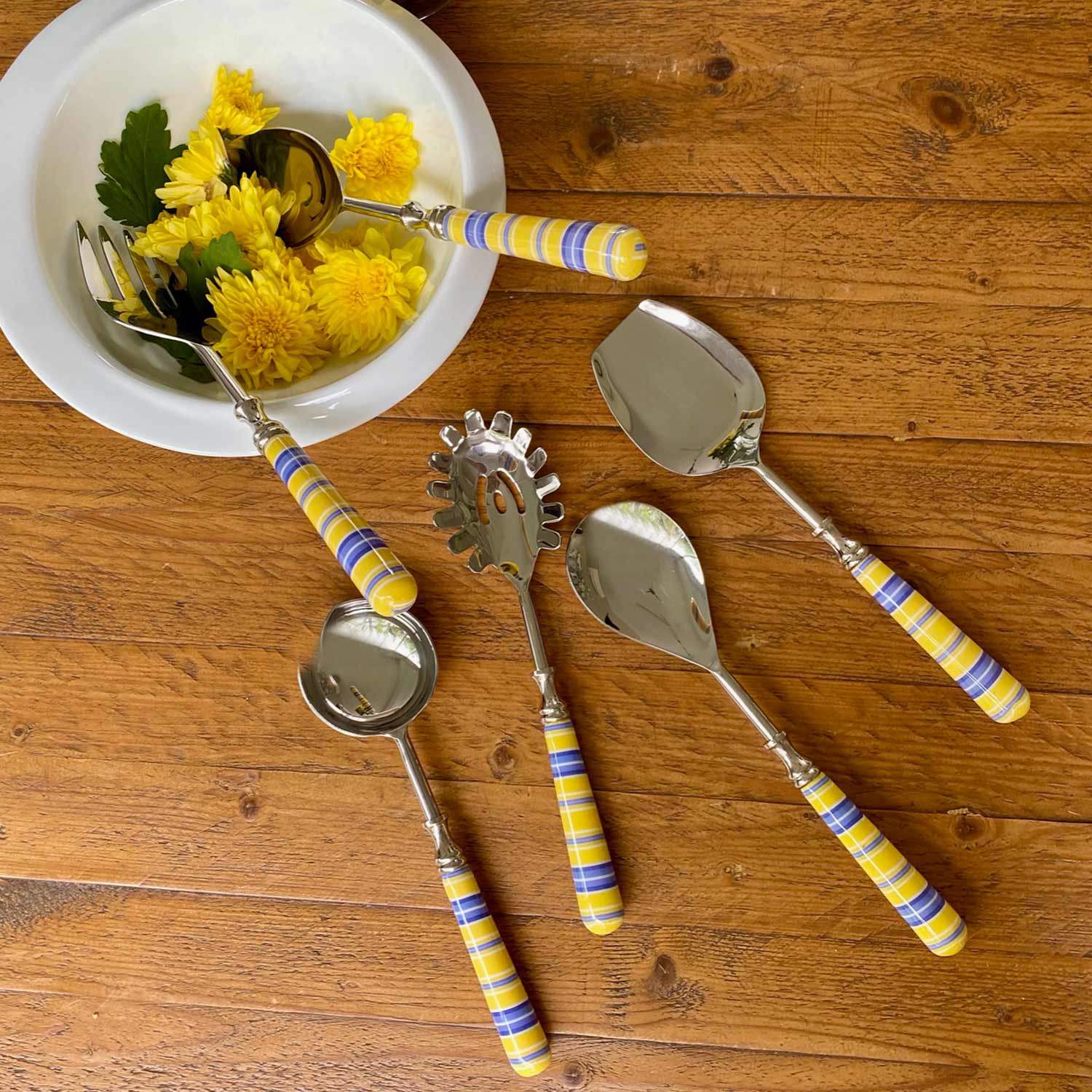 Serving Spoons, Set Of 6  - Japanese Stripes