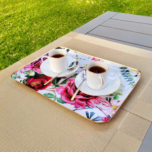 Serving Tray, Large Rectangle - Tudor Blooms