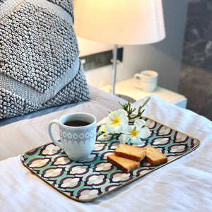 Serving Tray, Large Rectangle - Moroccan Mint