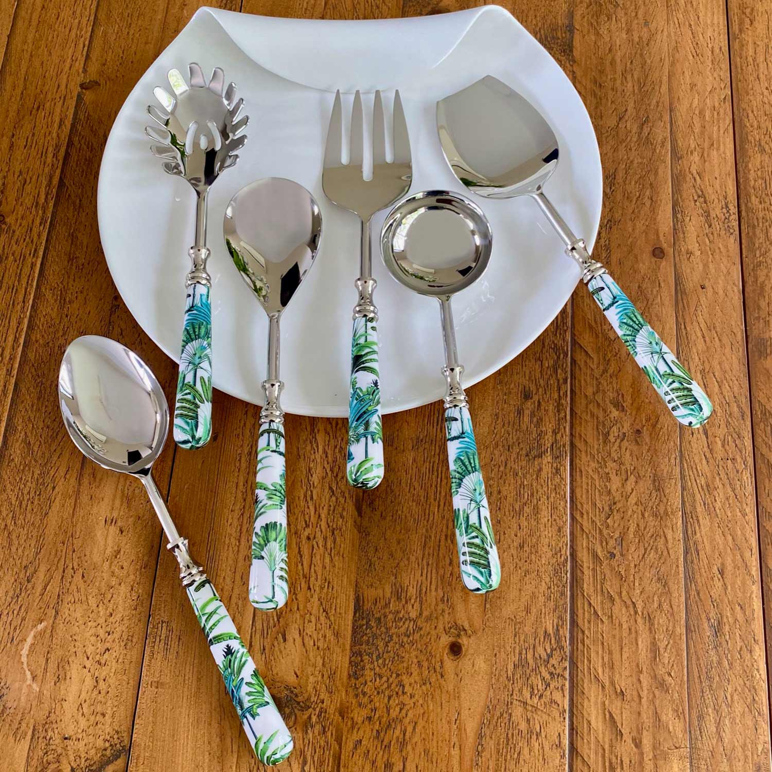 Serving Spoons, Set Of 6  - Amazonia Day