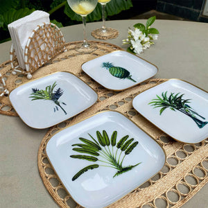 Square Quarter Plates - Set Of 4 - Amazonia Day