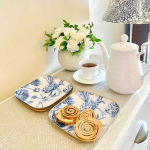 Square Quarter Plates, Set of 4 - Brittany Blanc