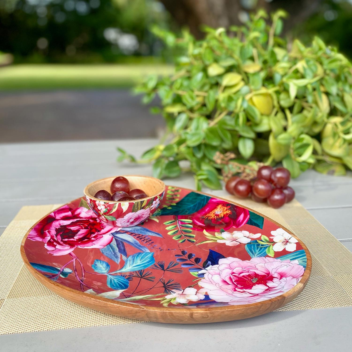Serving Bowl & Oval Platter, Gift Set of 5 - Windsor Blooms