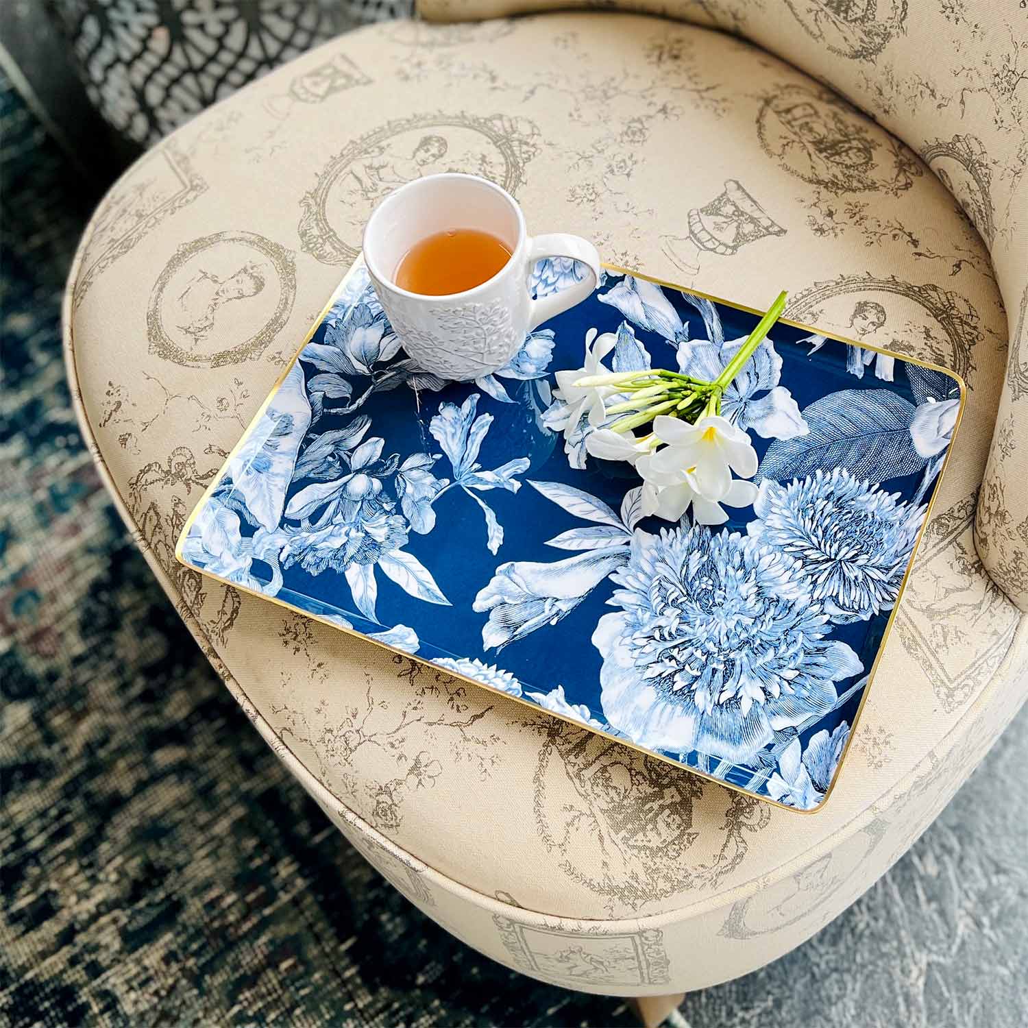 Serving Tray, Large Rectangle - Brittany Bleu