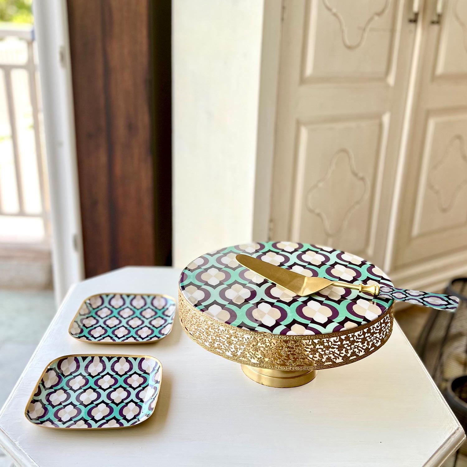 Cake Stand - Moroccan Mint
