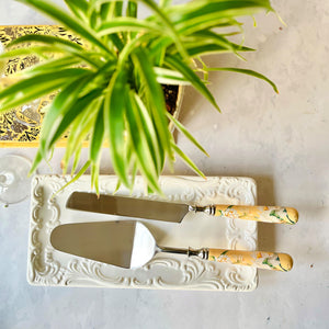 Cake Server & Knife Duo - Lisbon Lemon