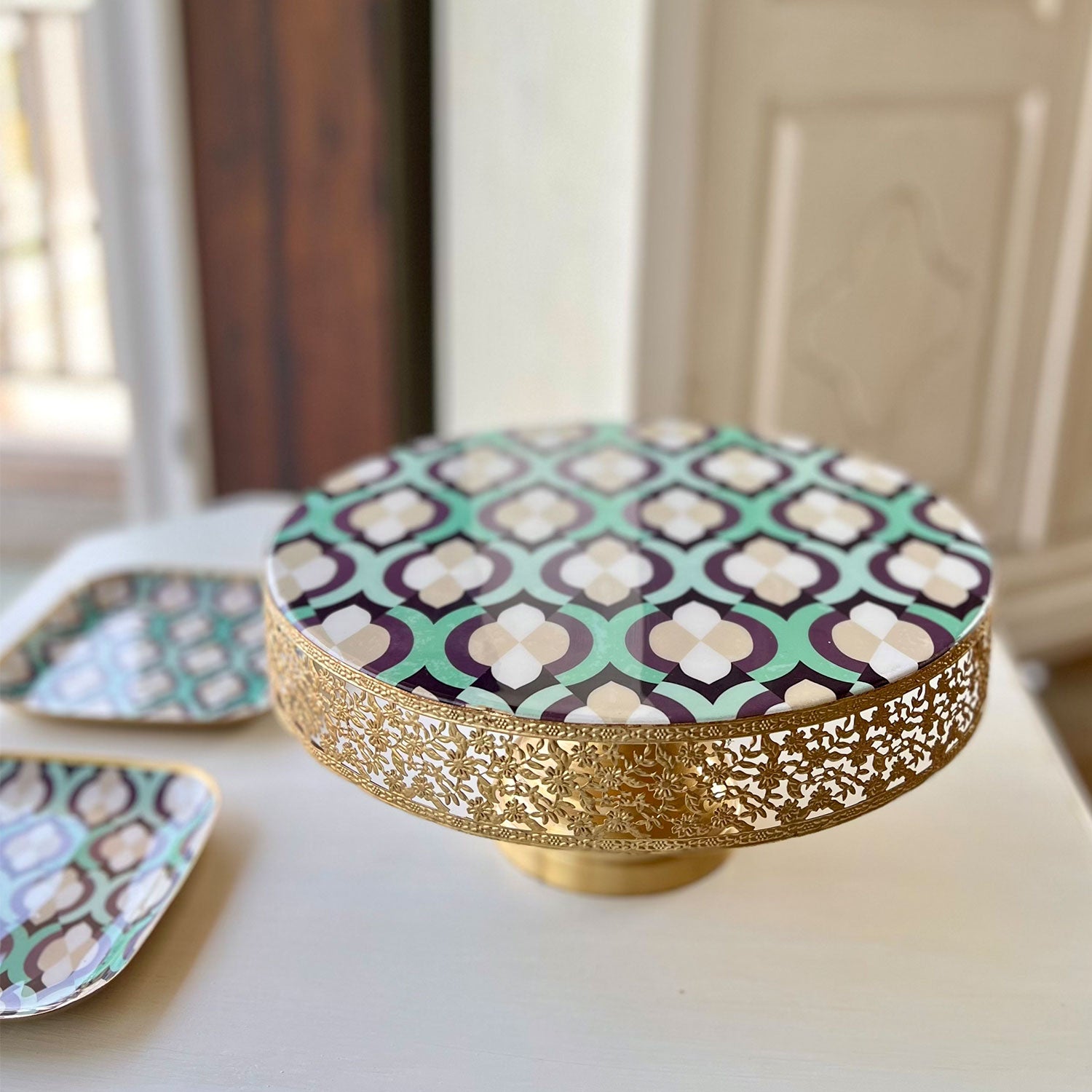 Cake Stand - Moroccan Mint
