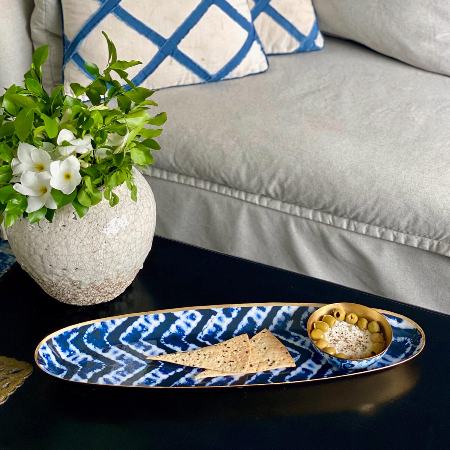Oval Platter With Dip Bowl - Bali Falls