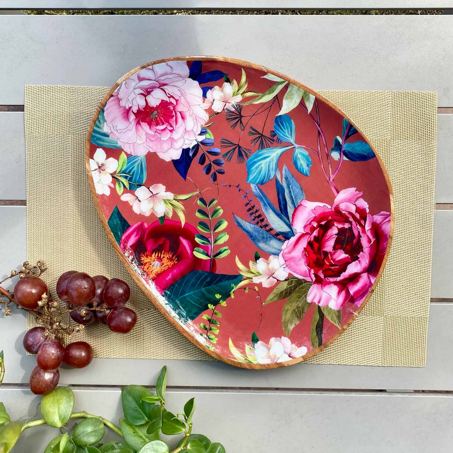 Large Oval Platter With Dip Bowl - Windsor Blooms