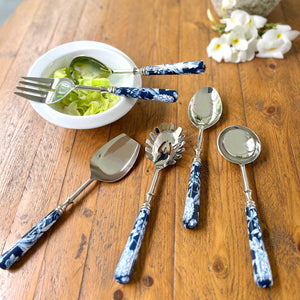 Serving Spoons, Set of 6 - Brittany Bleu