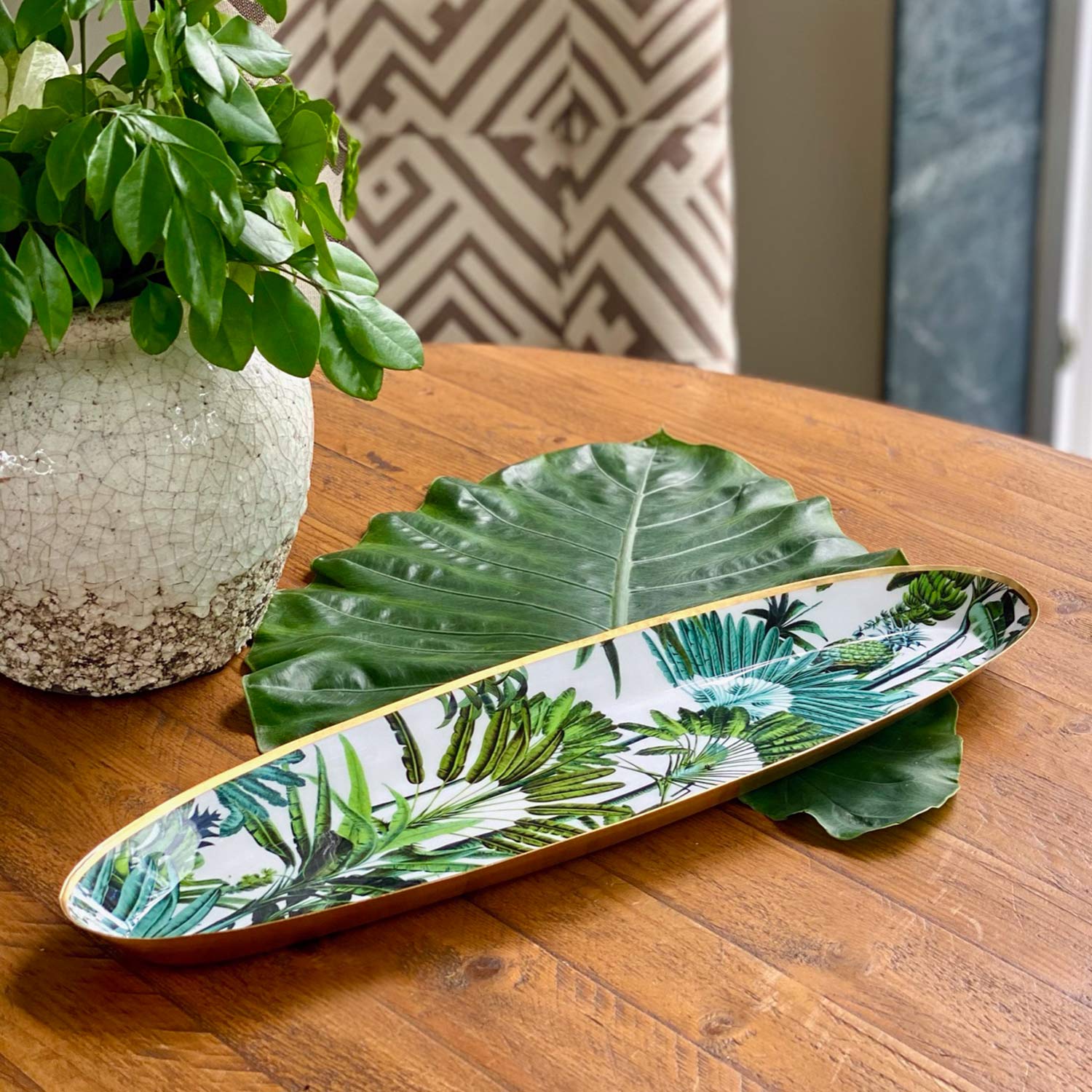 Oval Platter With Dip Bowl - Amazonia Day